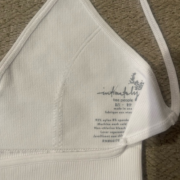 Free People White Ribbed Top - Picture 4 of 5